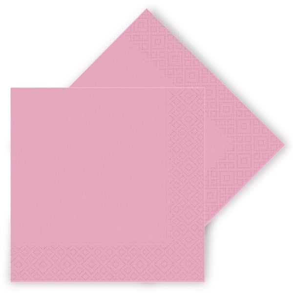 Makaron Pembe Renk Kağıt Peçete 16 Adet