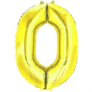 0 Rakam Folyo Gold Balon Büyük 100 cm
