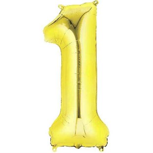 1 Rakam Folyo Gold Balon Büyük 100 cm