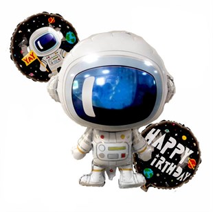 Astronot 3 lü Uzay Folyo Balon Seti