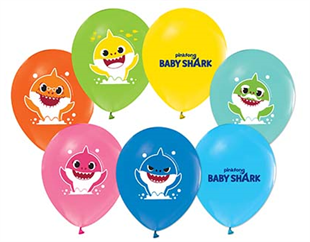 Baby Shark Lisanslı Balon 12 Adet