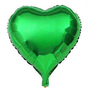 Kalp Folyo Balon 45 Cm Yeşil