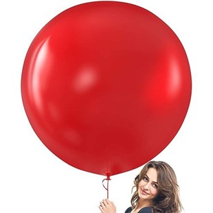 Kırmızı Renk Jumbo Balon 24 İnç 68 Cm