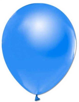 Metalik Parlak 12 inch Koyu Mavi Renk Balon 12 Adet