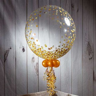 Şeffaf Gold Konfetili Balon 45 cm